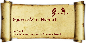 Gyurcsán Marcell névjegykártya