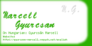 marcell gyurcsan business card